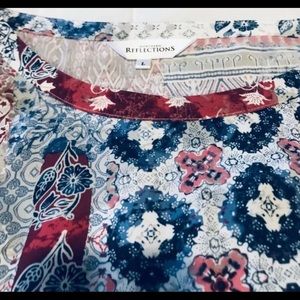 Northern Reflections colorful tunic top Size L